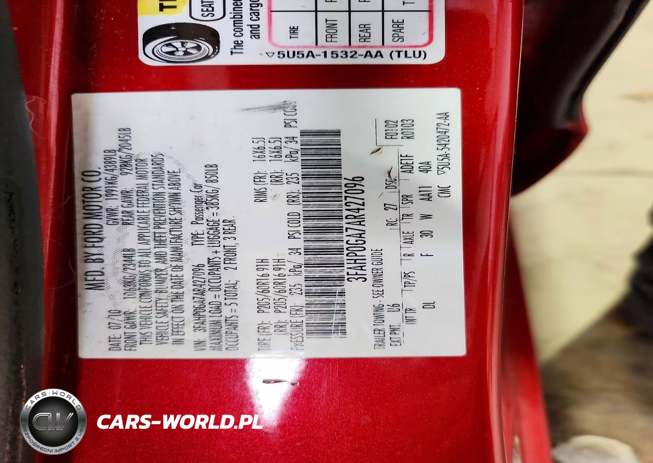 2010 Ford Fusion S VIN:3FAHP0GA7AR427096 - 12