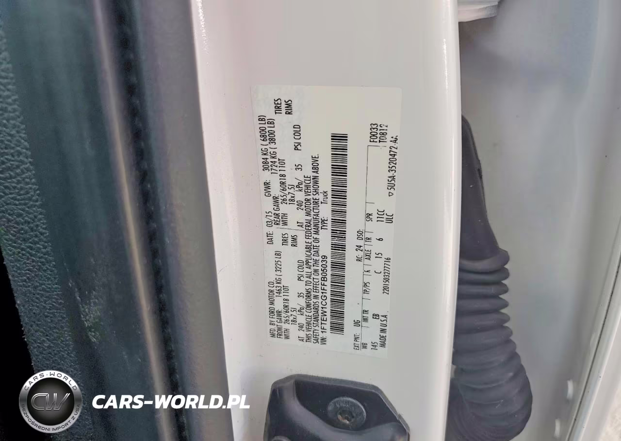 2015 Ford F150 Supercrew VIN:1FTEW1CG1FFB05039 - 12