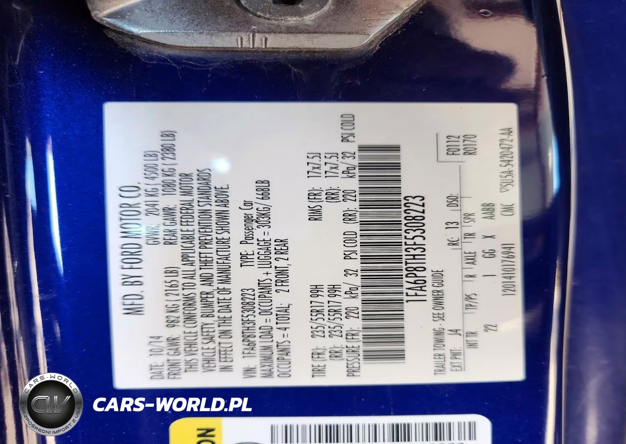 2015 Ford Mustang VIN:1FA6P8TH3F5308223 - 13