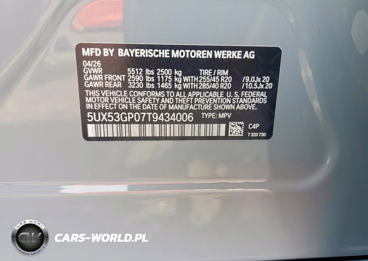2026 BMW X3 30 xDrive VIN:5UX53GP07T9434006 - 13