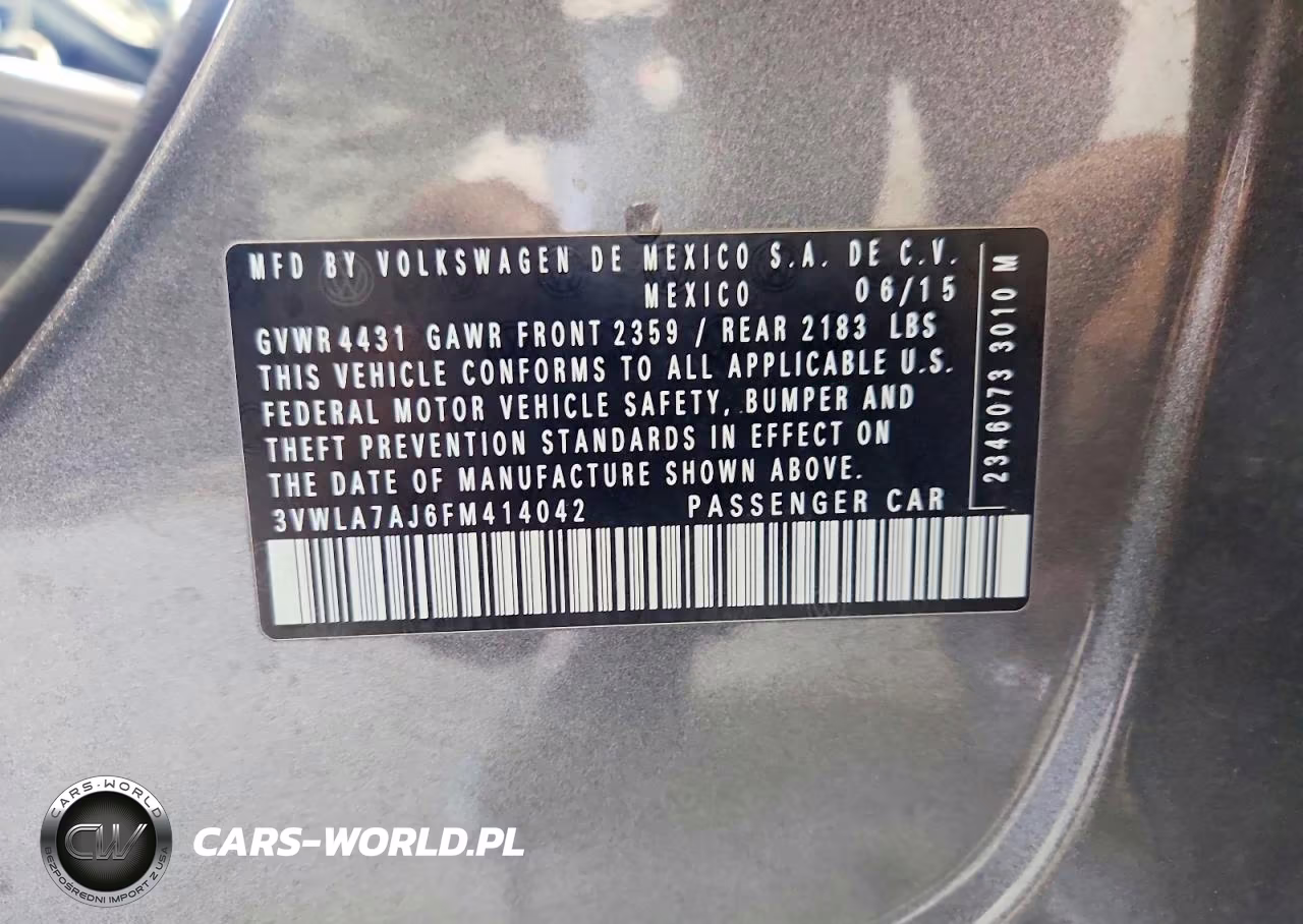 2015 Volkswagen Jetta Tdi VIN:3VWLA7AJ6FM414042 - 12