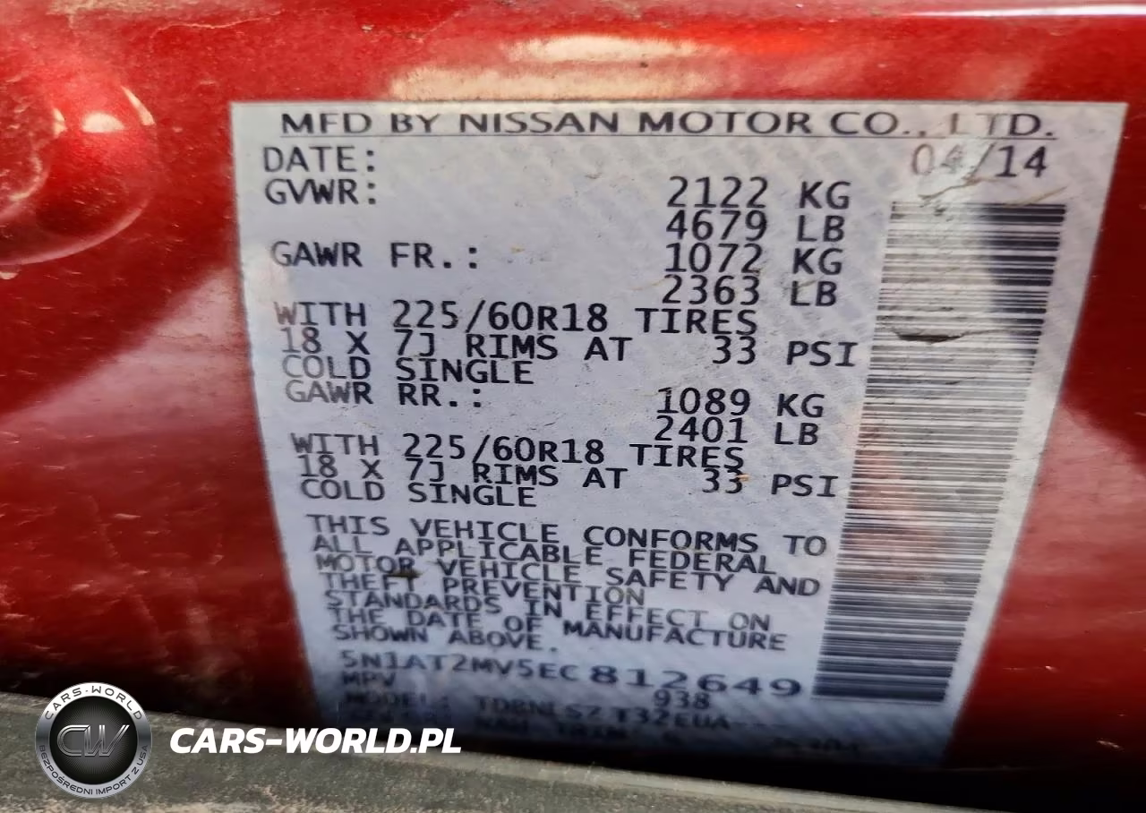 2014 Nissan Rogue Sl VIN:5N1AT2MV5EC812649 - 13