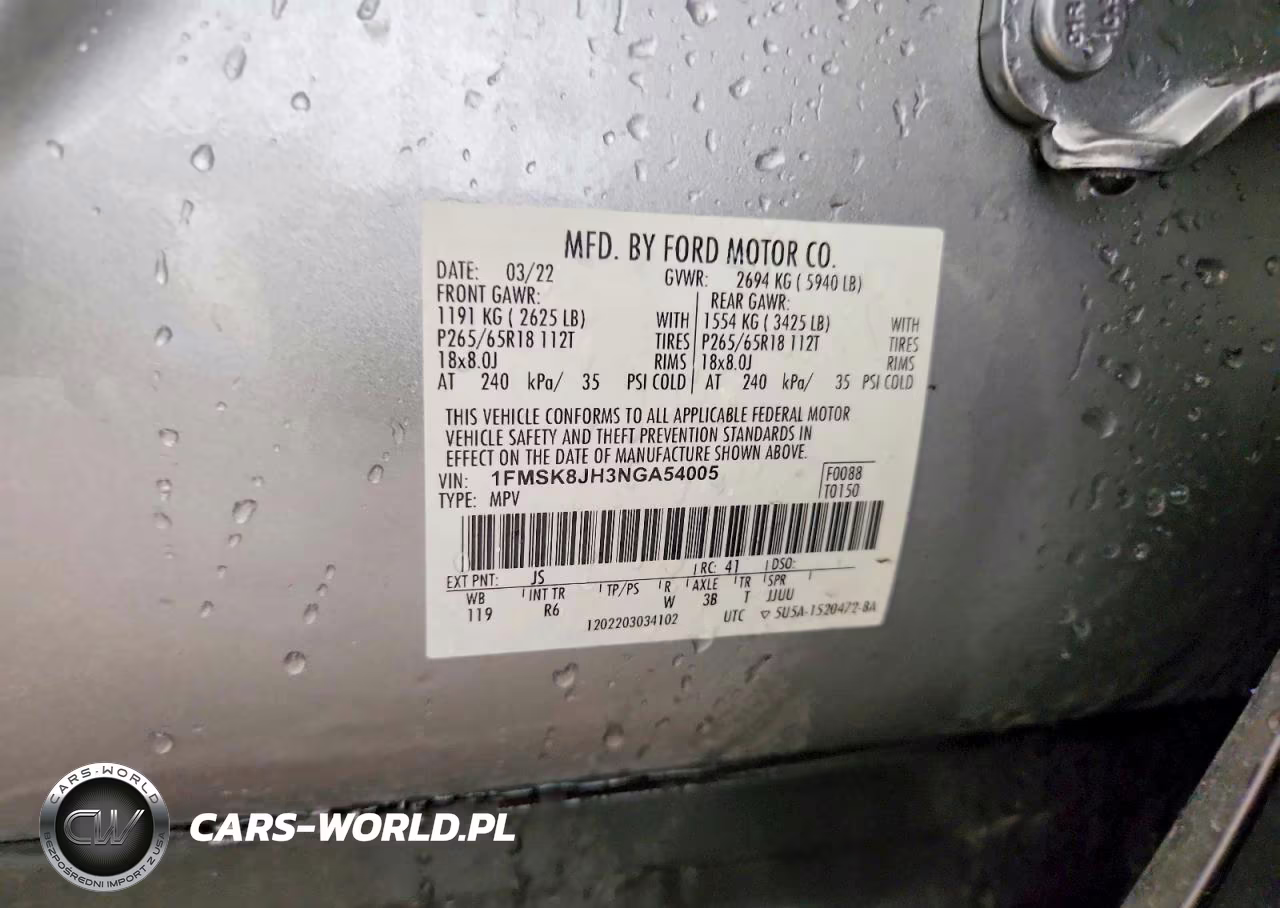 2022 Ford Explorer Timberline VIN:1FMSK8JH3NGA54005 - 14