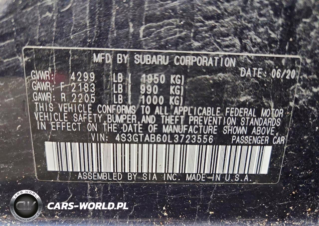2020 Subaru Impreza VIN:4S3GTAB60L3723556 - 12