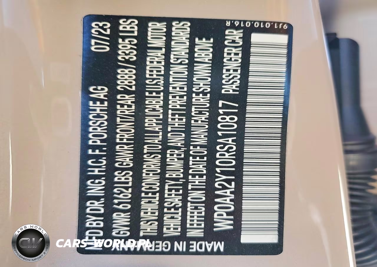 2024 Porsche Taycan VIN:WP0AA2Y10RSA10817 - 13