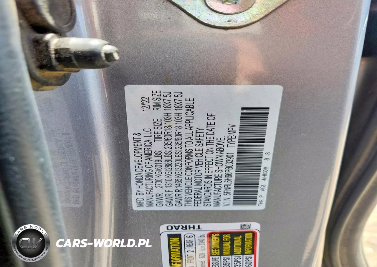 2023 Honda Odyssey Exl VIN:5FNRL6H66PB033901 - 13