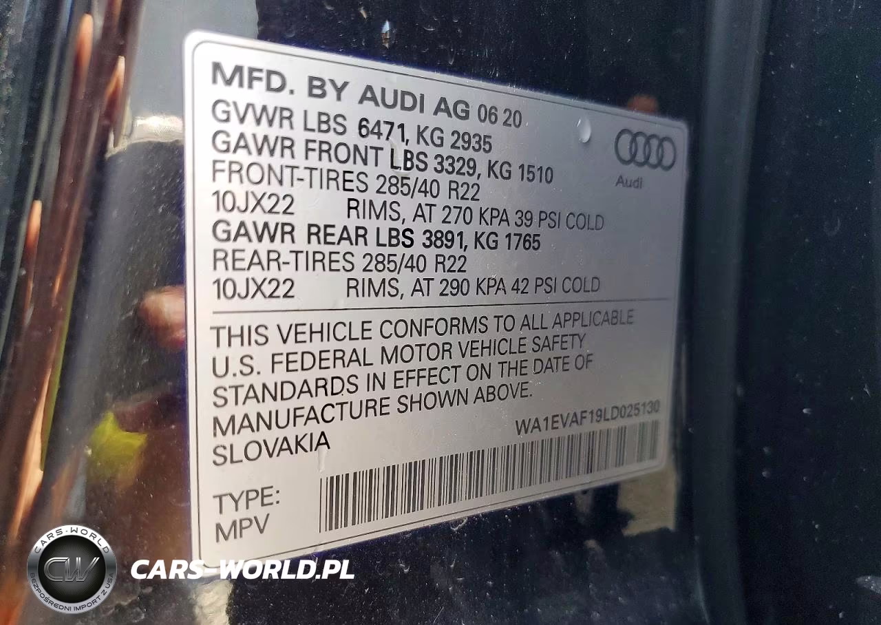 2020 Audi Q8 Premium Plus S-Line VIN:WA1EVAF19LD025130 - 13