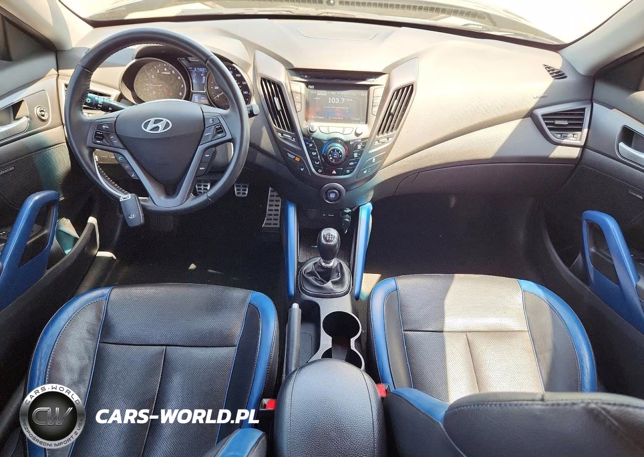 2013 Hyundai Veloster Turbo VIN:KMHTC6AE9DU100206 - 8