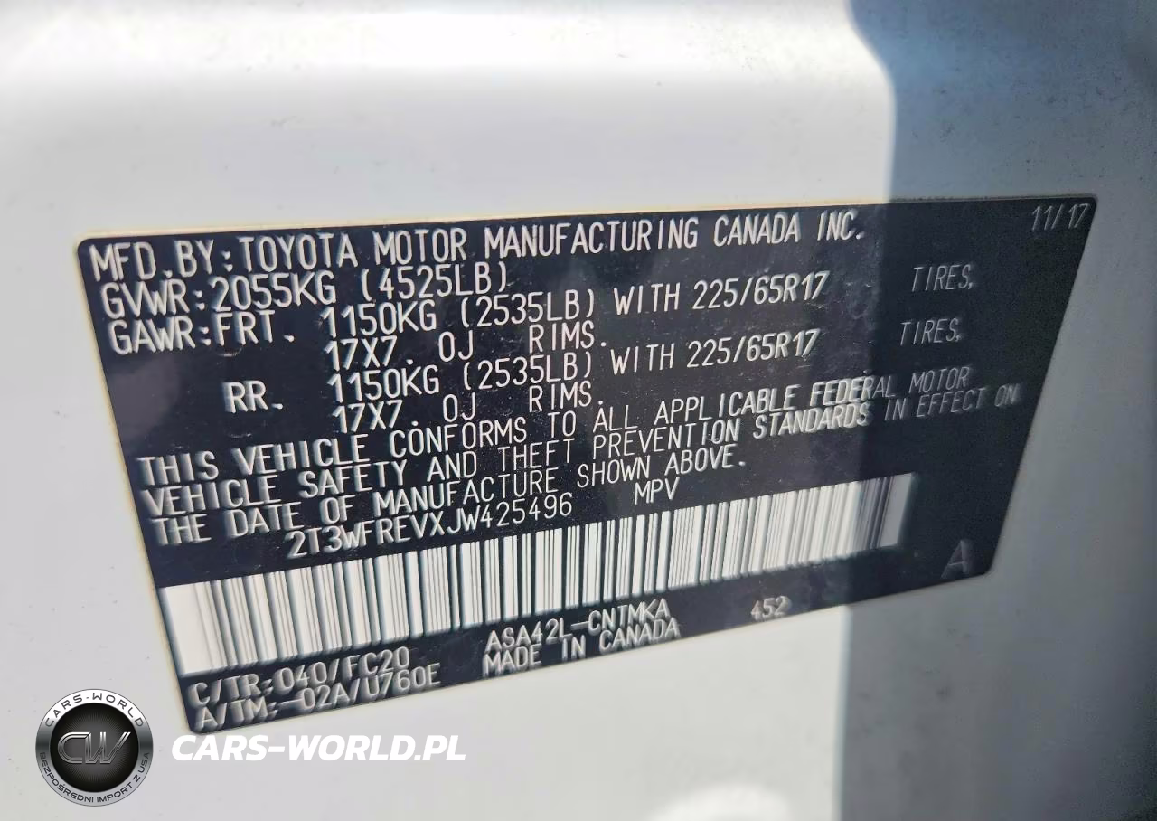 2018 Toyota Rav4 Xle VIN:2T3WFREVXJW425496 - 13