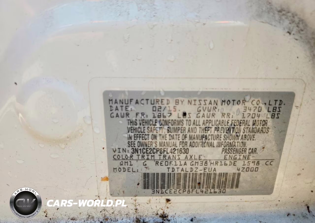 2015 Nissan Versa Note Sv VIN:3N1CE2CP8FL421630 - 12