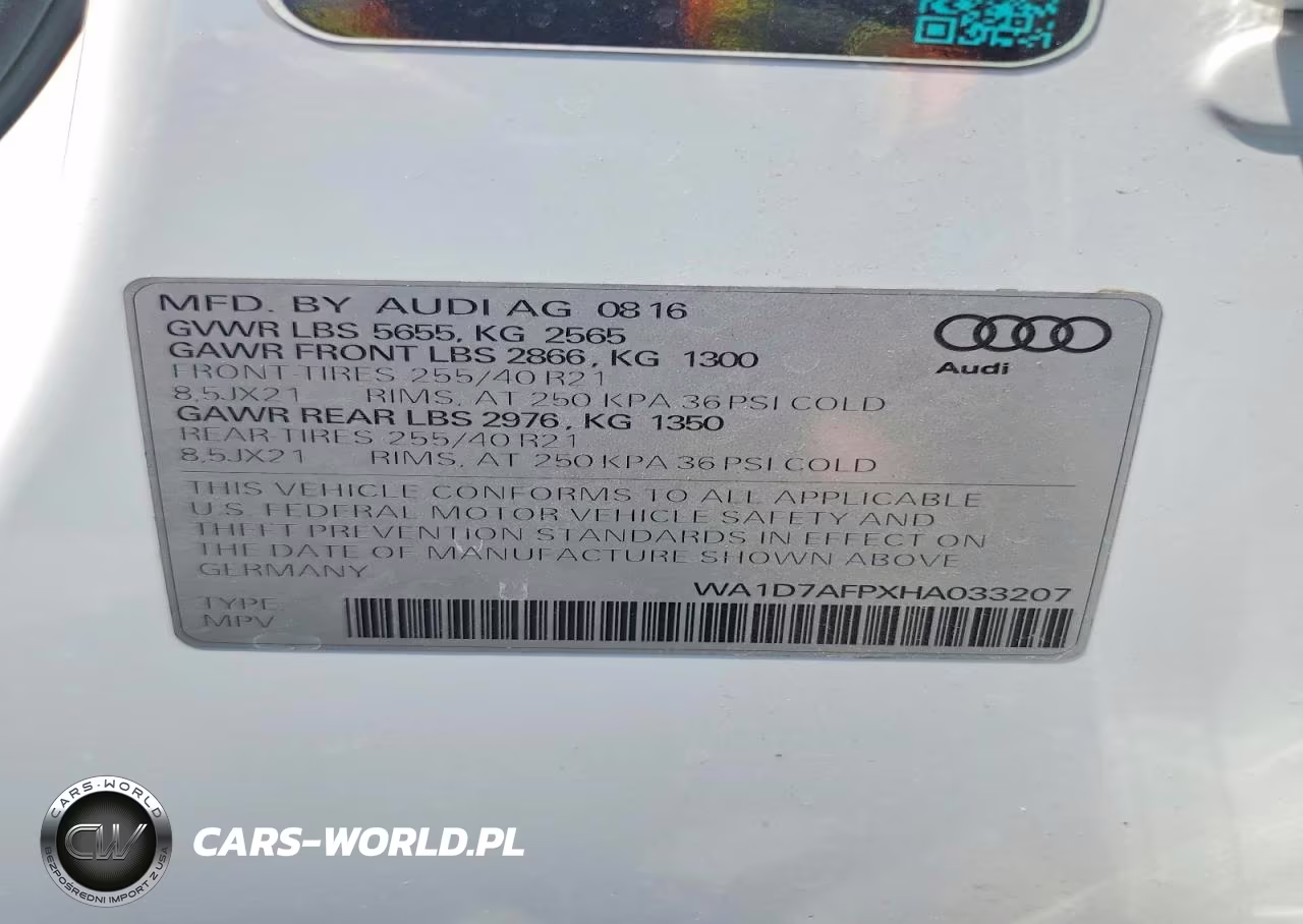 2017 Audi Q5 Premium Plus S-Line VIN:WA1D7AFPXHA033207 - 13