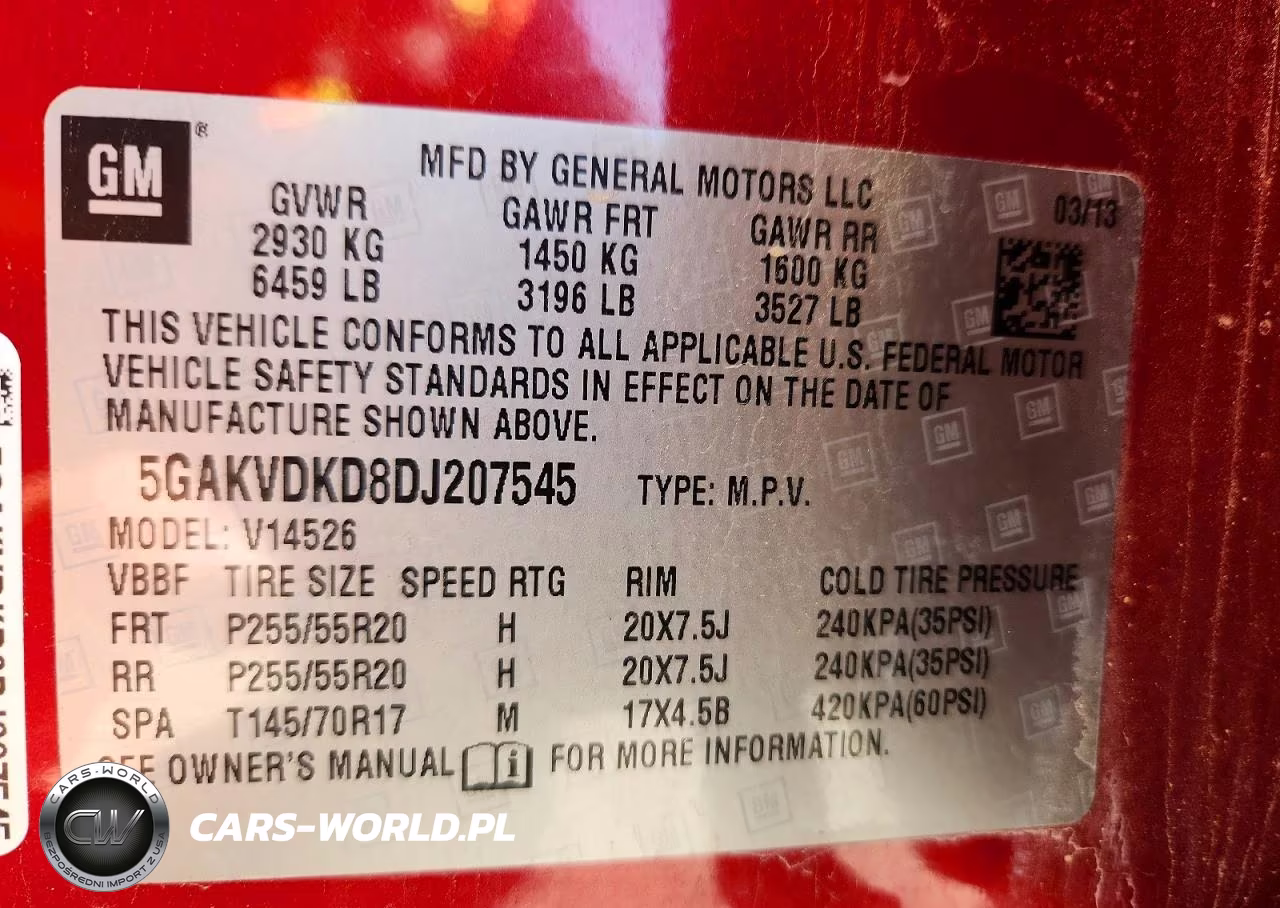 2013 Buick Enclave VIN:5GAKVDKD8DJ207545 - 13