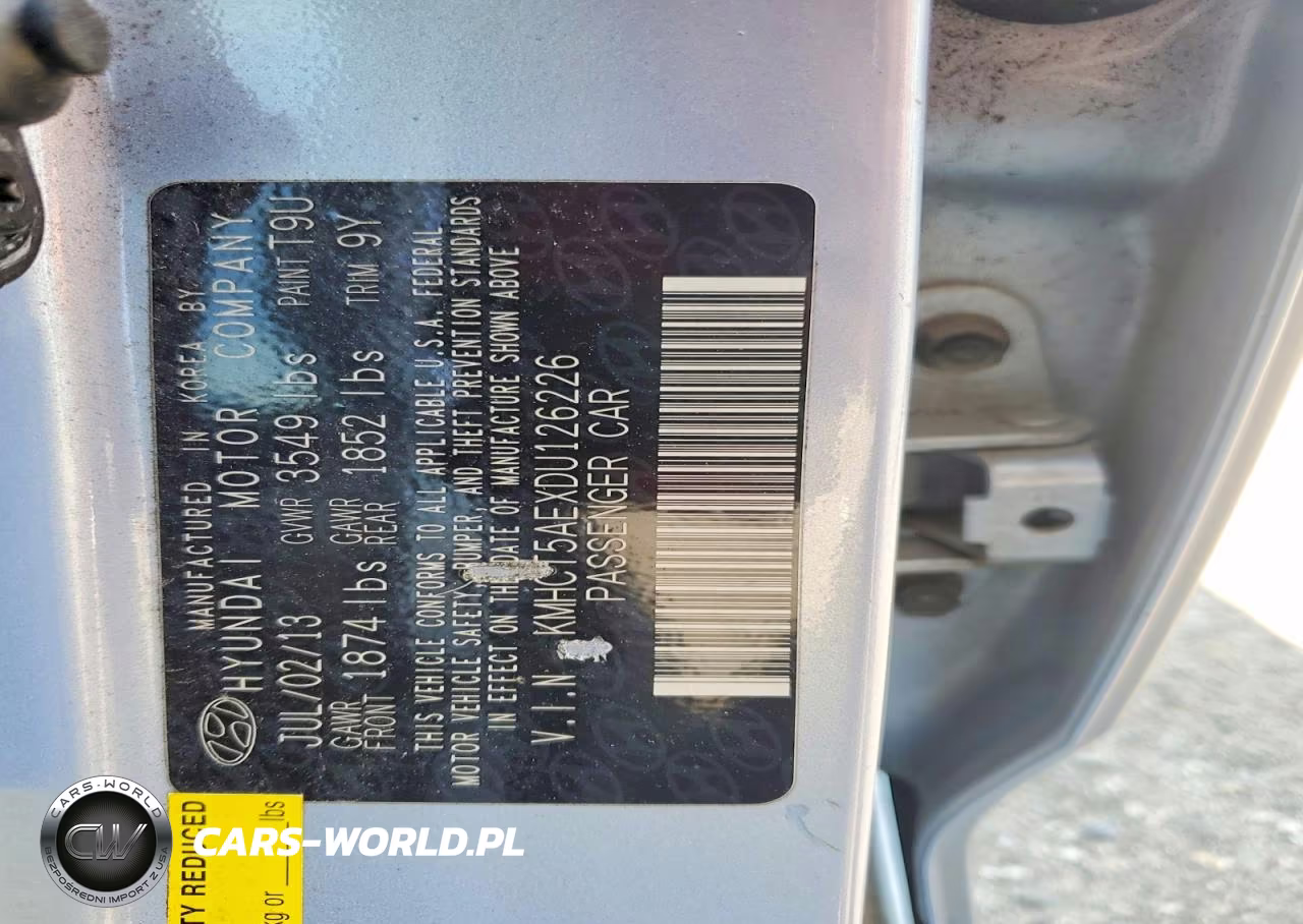 2013 Hyundai Accent Gs VIN:KMHCT5AEXDU126226 - 13