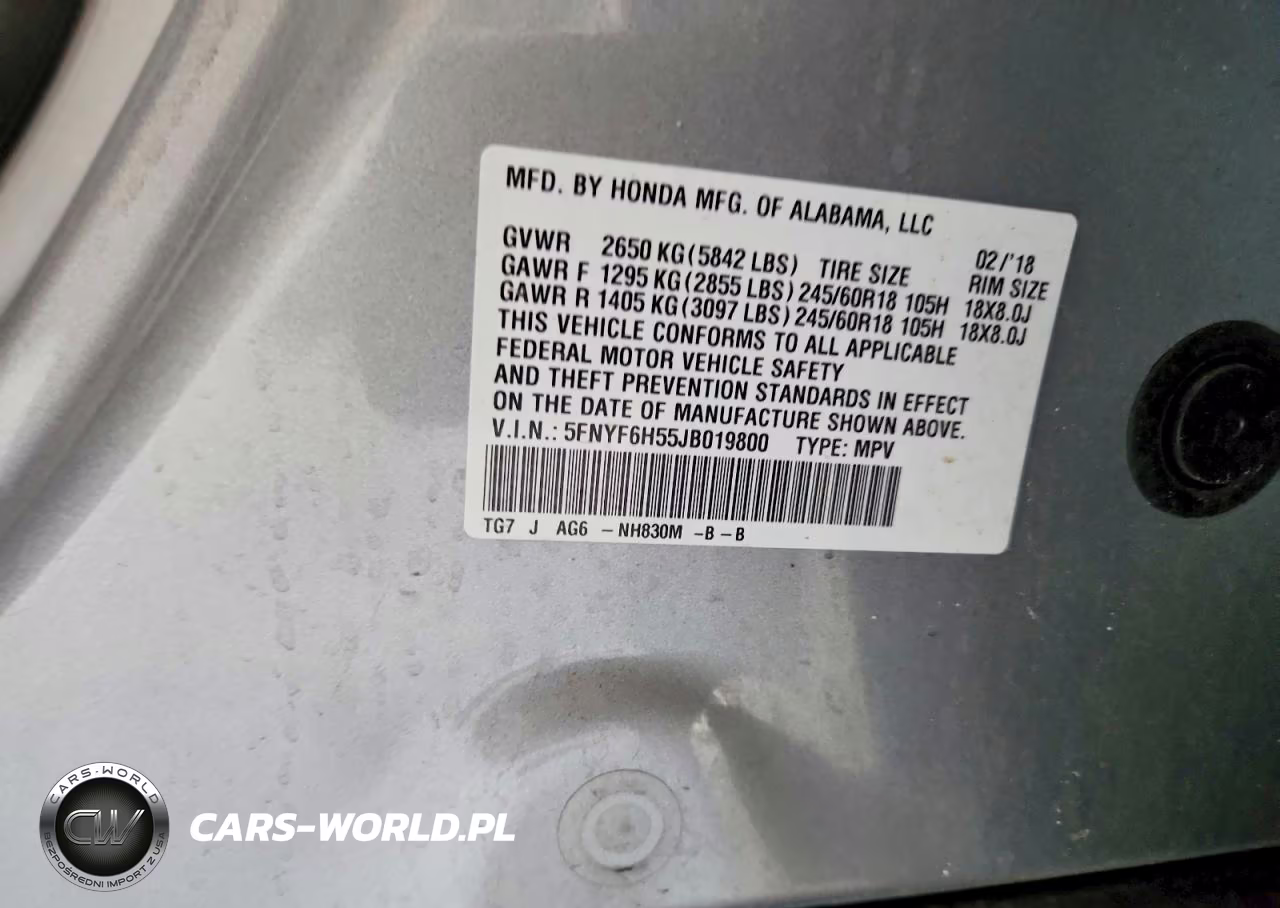 2018 Honda Pilot Exl VIN:5FNYF6H55JB019800 - 13
