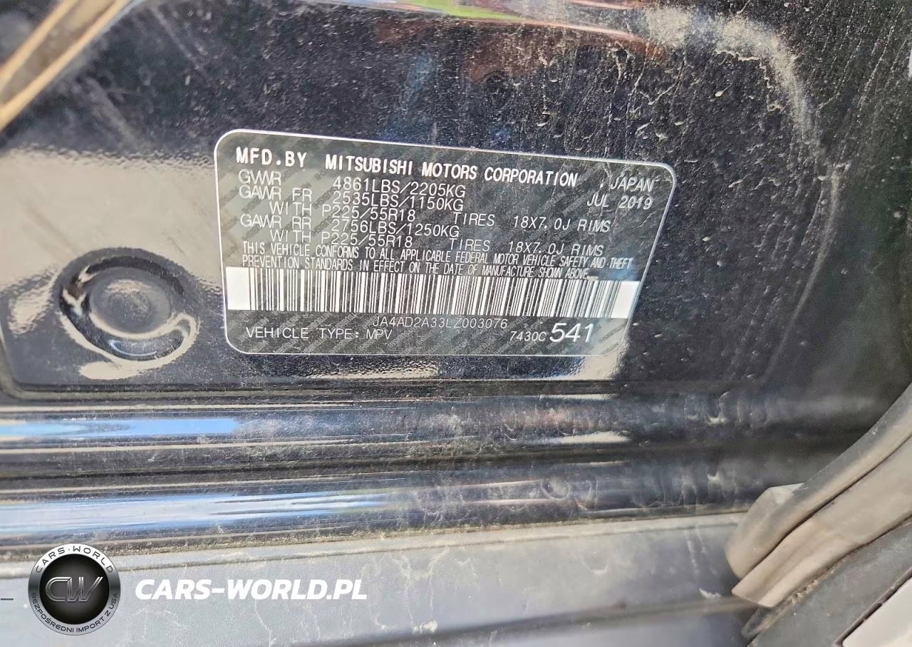 2020 Mitsubishi Outlander Es VIN:JA4AD2A33LZ003076 - 13