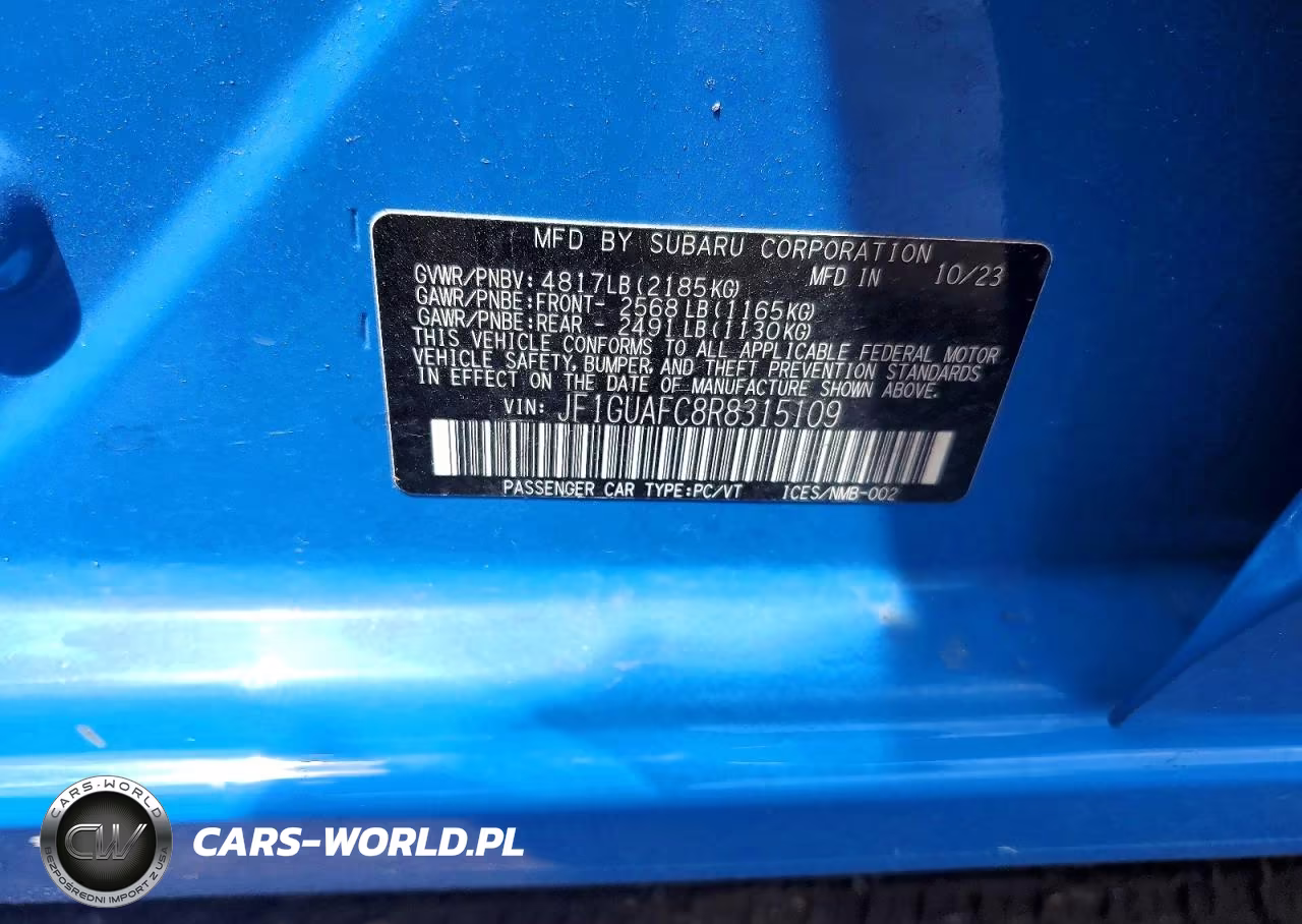 2024 Subaru Impreza Sport VIN:JF1GUAFC8R8315109 - 12