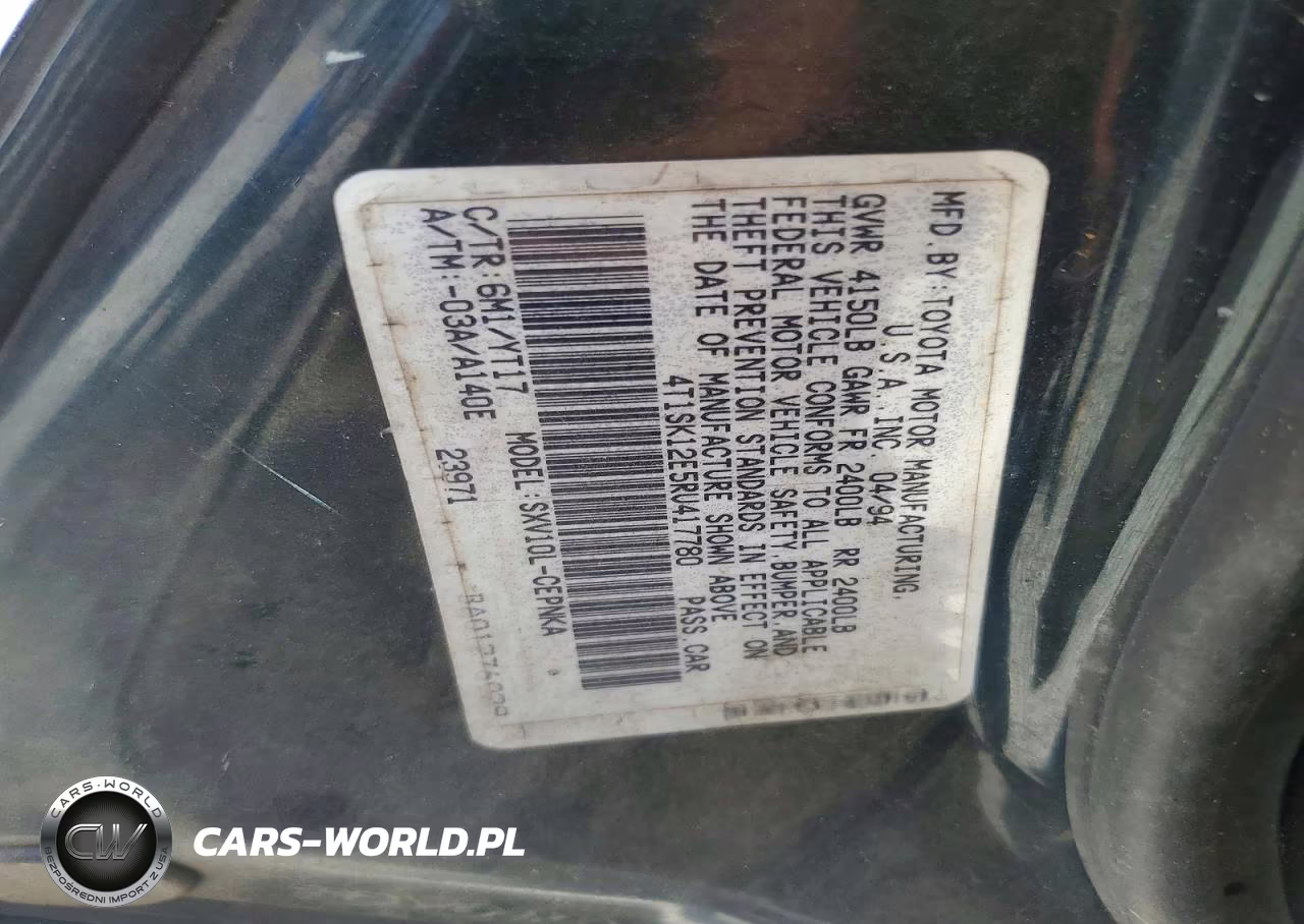 1994 Toyota Camry Le VIN:4T1SK12E5RU417780 - 13