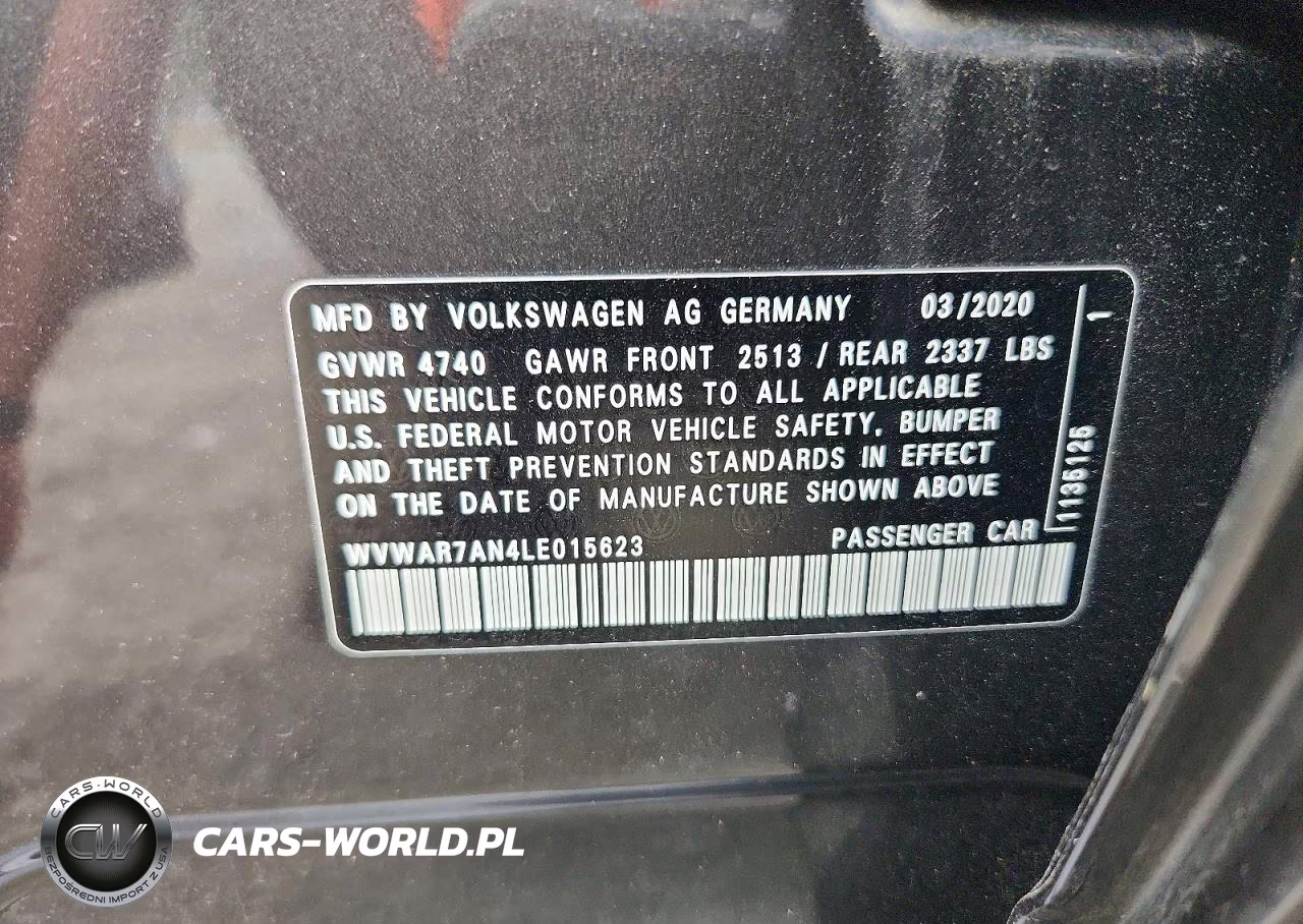 2020 Volkswagen Arteon Se VIN:WVWAR7AN4LE015623 - 12