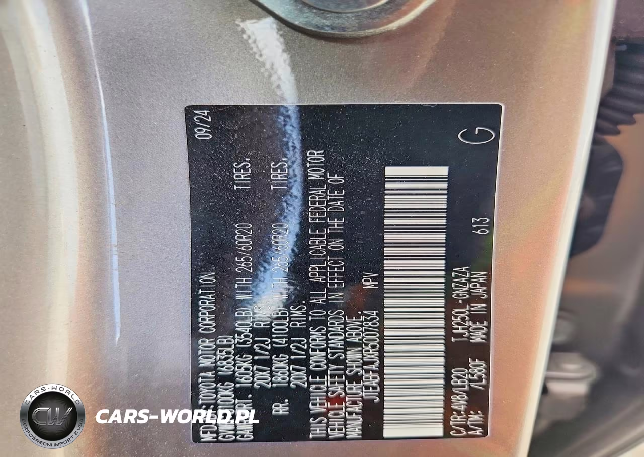 2024 Toyota Land Cruiser Base VIN:JTEABFAJXR5007834 - 12