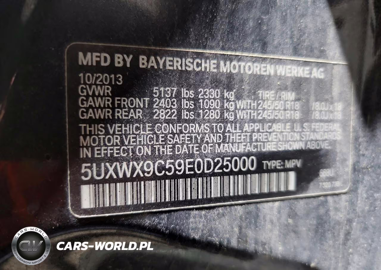 2014 BMW X3 xDrive28I VIN:5UXWX9C59E0D25000 - 12