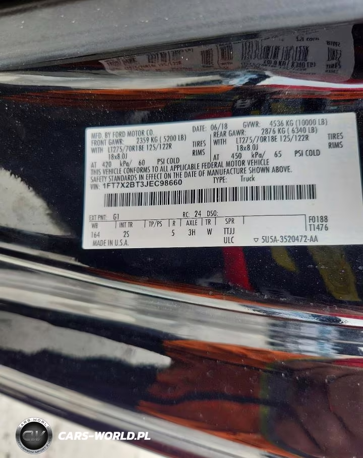 2018 Ford F250 Super Duty VIN:1FT7X2BT3JEC98660 - 13