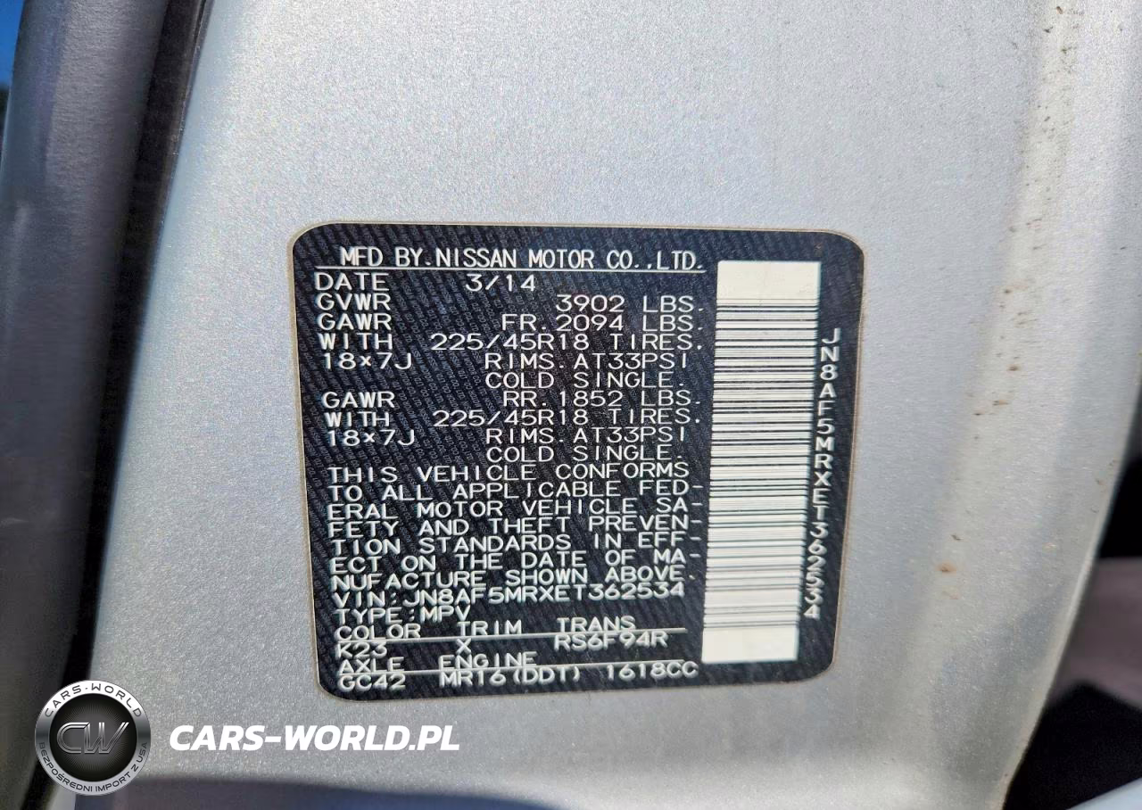 2014 Nissan Juke S VIN:JN8AF5MRXET362534 - 13