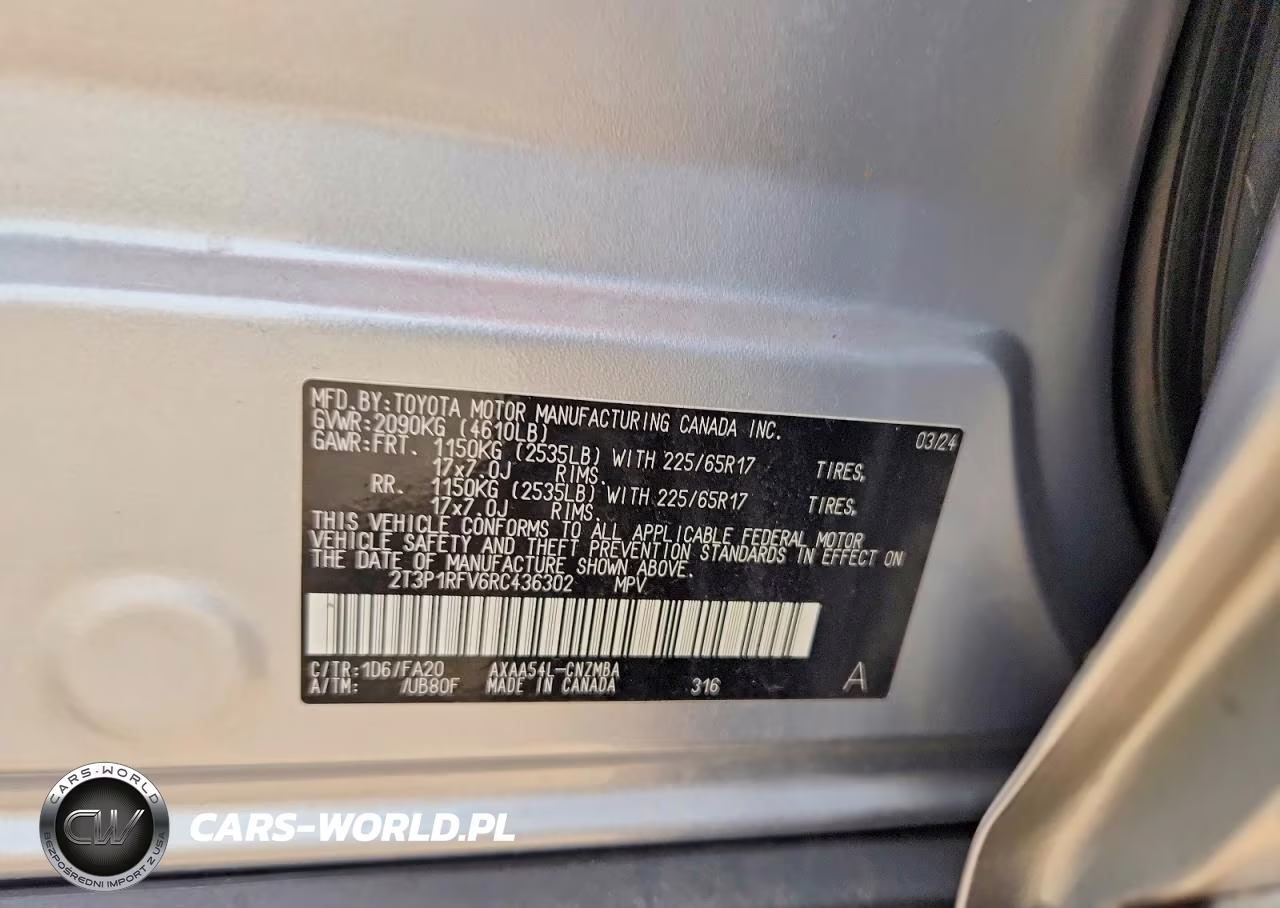 2024 Toyota Rav4 Xle VIN:2T3P1RFV6RC436302 - 12