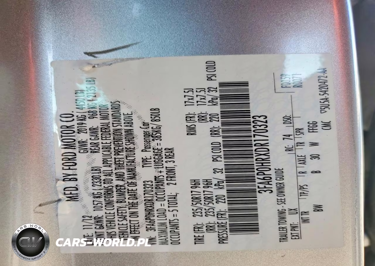 2013 FORD FUSION SE VIN:3FA6P0HRXDR170323 - 12