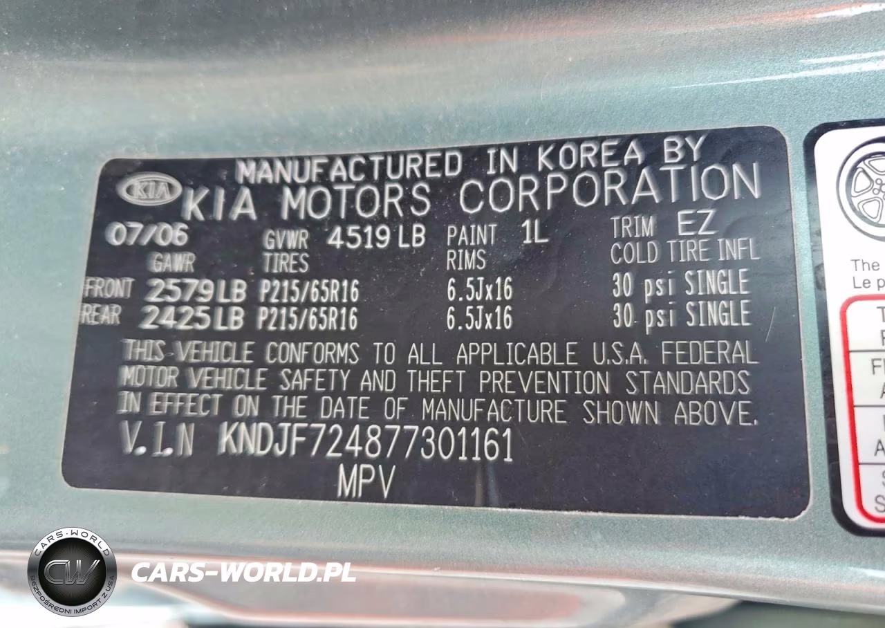 2007 Kia Sportage Lx VIN:KNDJF724877301161 - 13