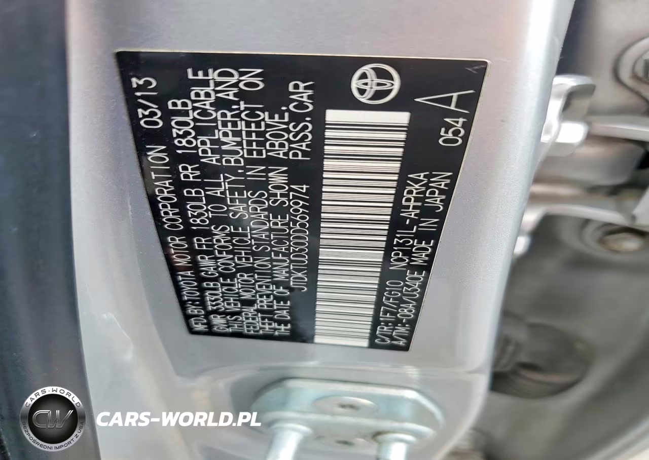 2013 Toyota Yaris 5-Door Le VIN:JTDKTUD30DD569974 - 12