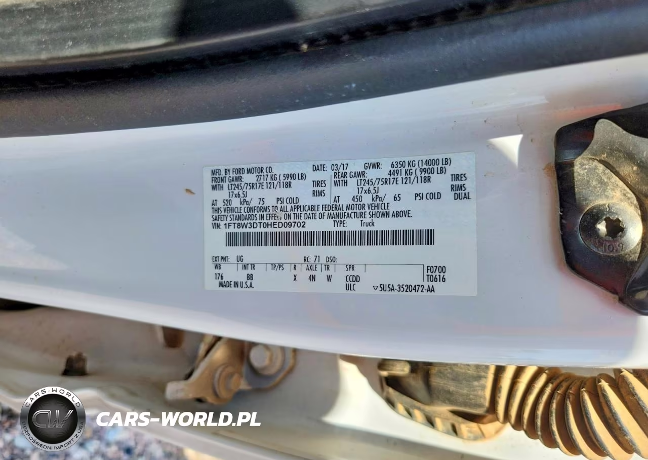 2017 Ford F350 Super Duty VIN:1FT8W3DT0HED09702 - 13