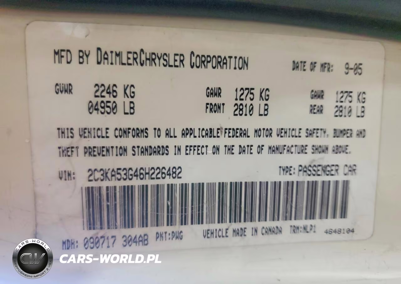 2006 Chrysler 300 Touring VIN:2C3KA53G46H226482 - 13