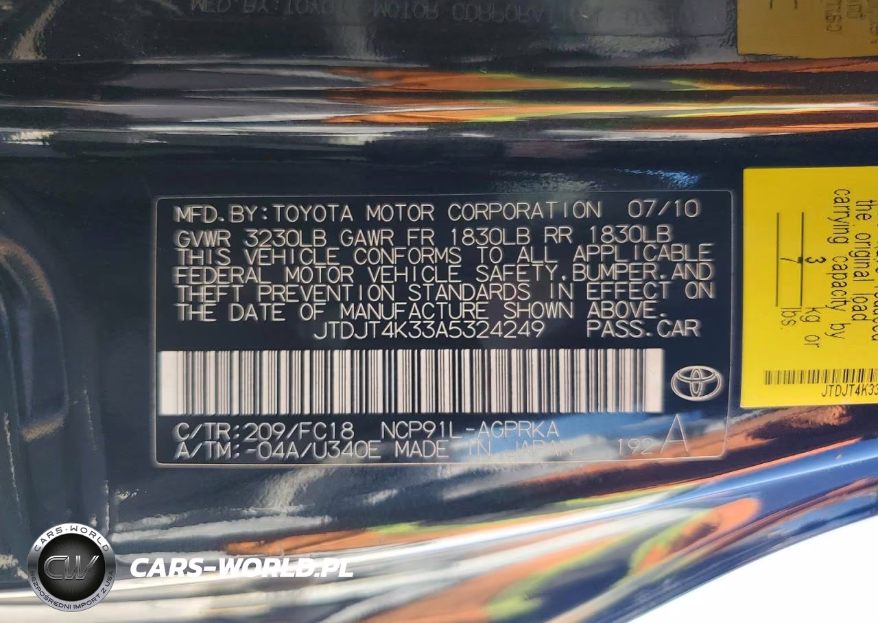 2010 Toyota Yaris Base VIN:JTDJT4K33A5324249 - 12