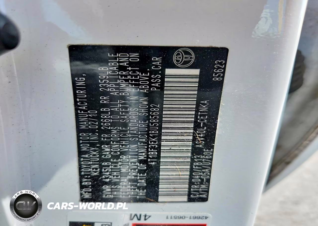 2011 Toyota Camry Le VIN:4T1BF3EK1BU585682 - 12