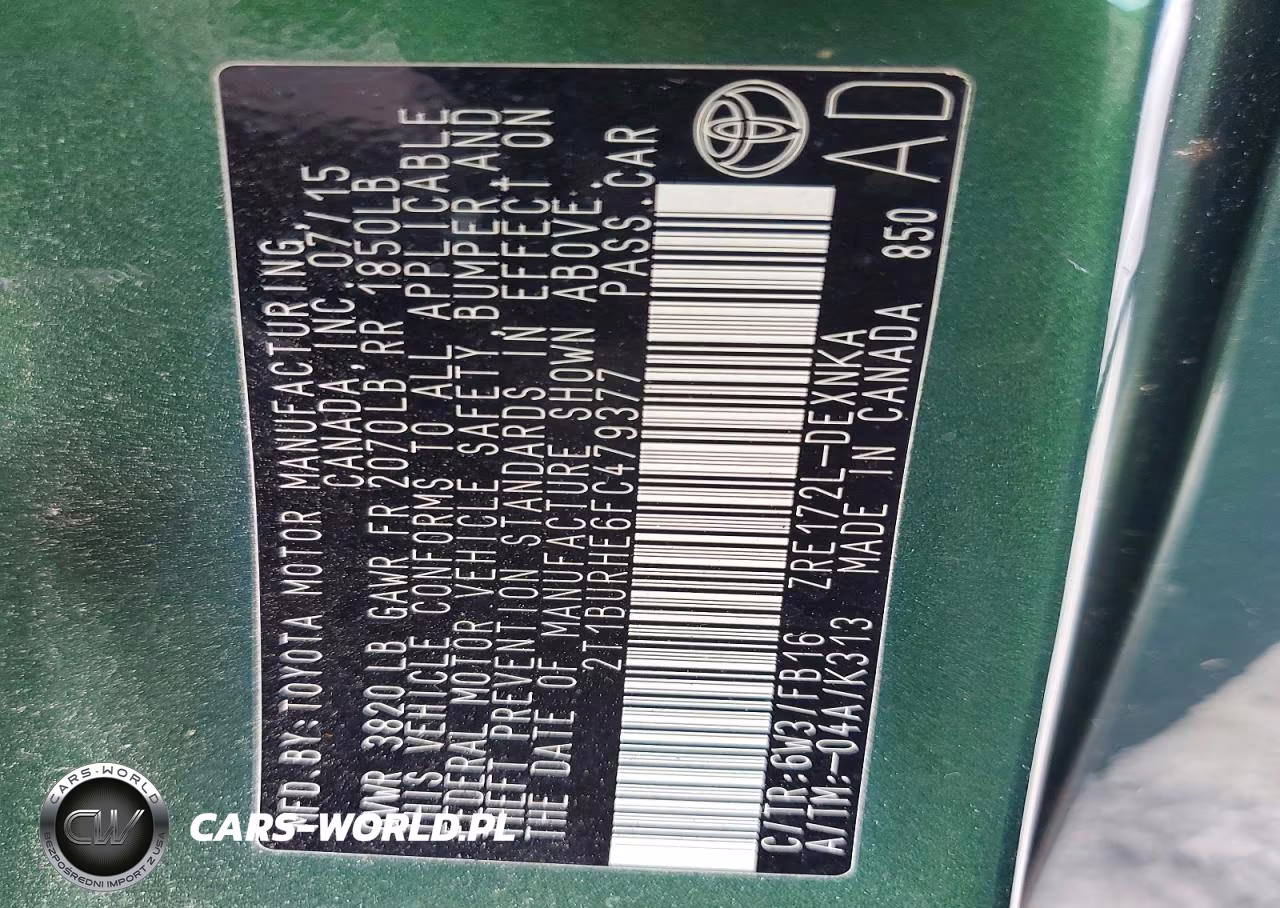 2015 Toyota Corolla Le VIN:2T1BURHE6FC479377 - 12