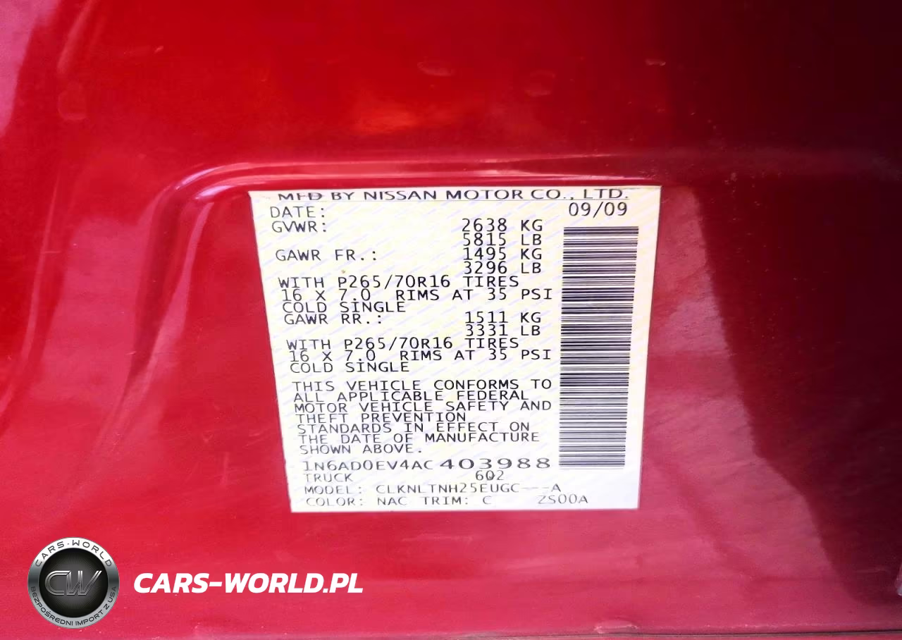 2010 Nissan Frontier Se V6 VIN:1N6AD0EV4AC403988 - 12