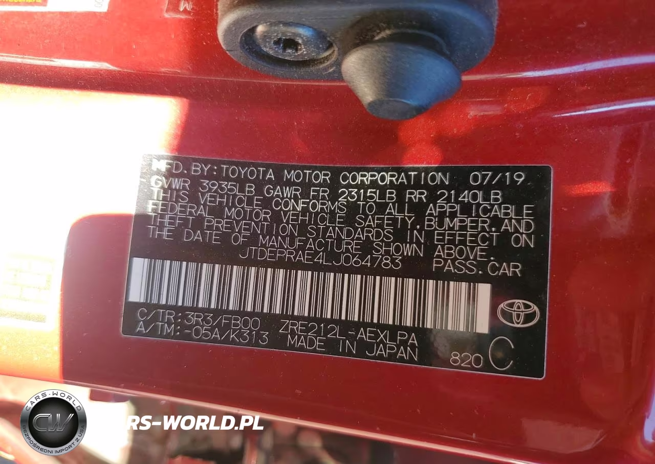 2020 Toyota Corolla Le VIN:JTDEPRAE4LJ064783 - 12