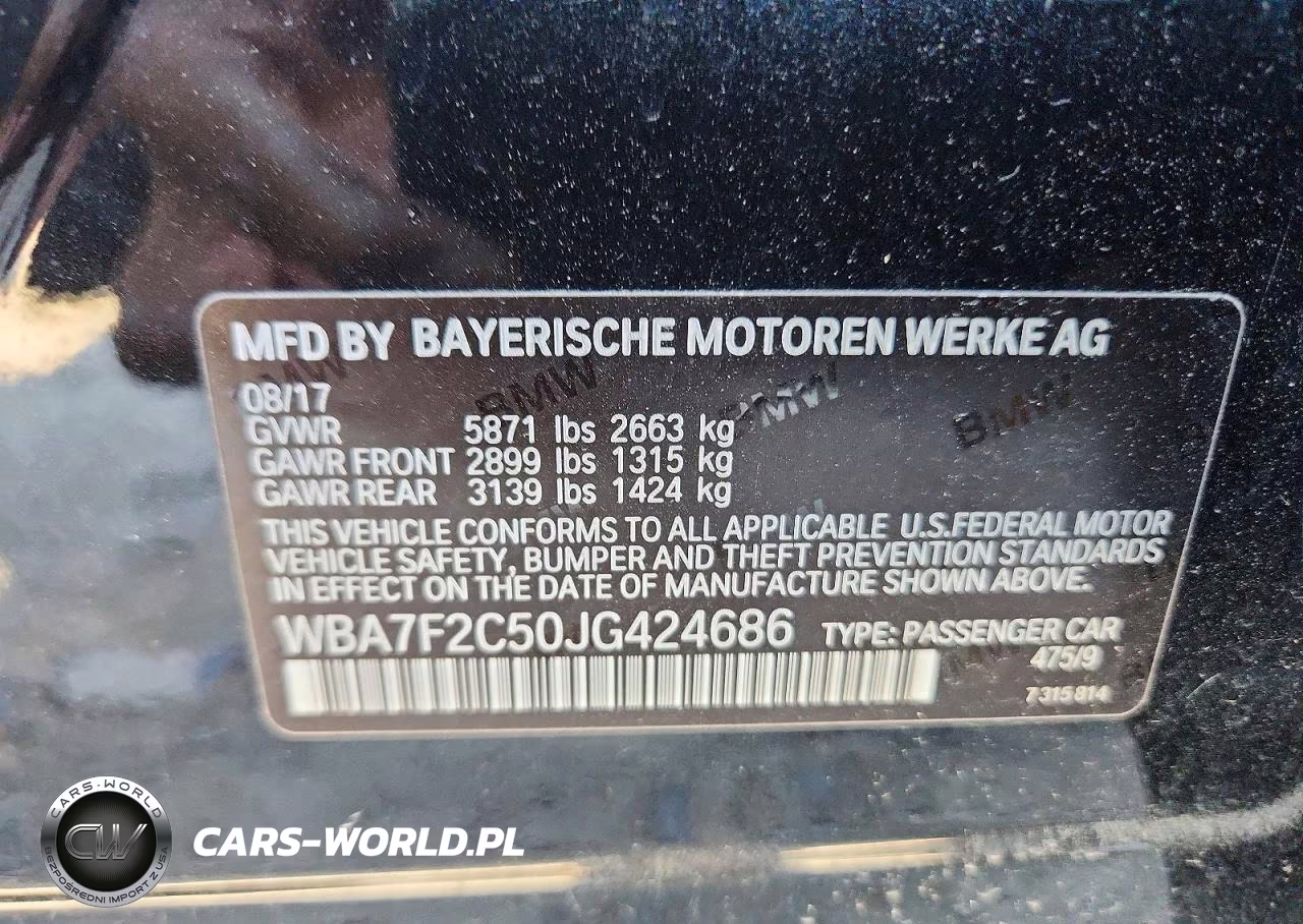 2018 BMW 750 Xi VIN:WBA7F2C50JG424686 - 12