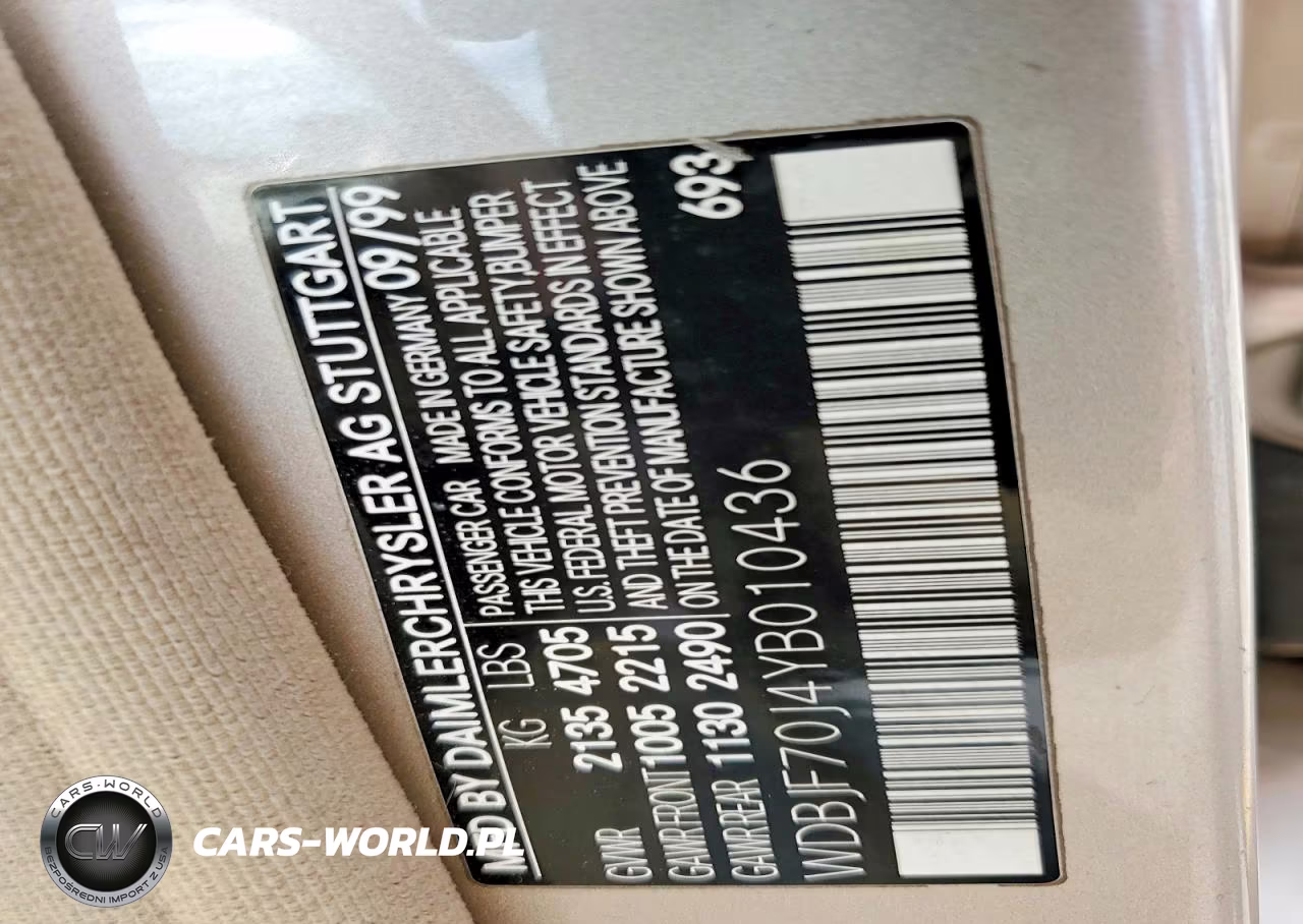2000 Mercedes-Benz E 430 VIN:WDBJF70J4YB010436 - 12