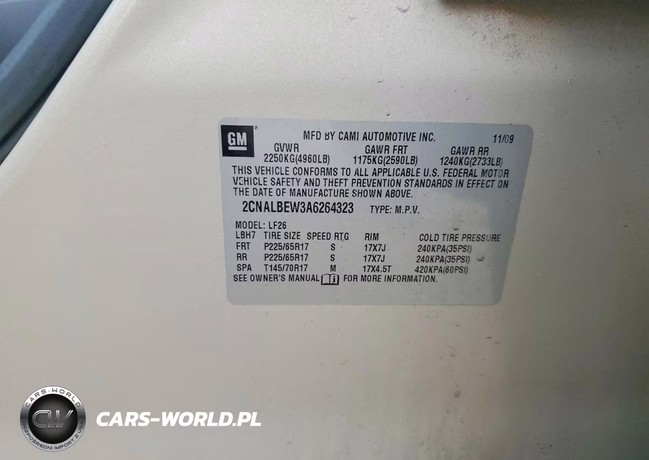2010 Chevrolet Equinox Ls VIN:2CNALBEW3A6264323 - 13