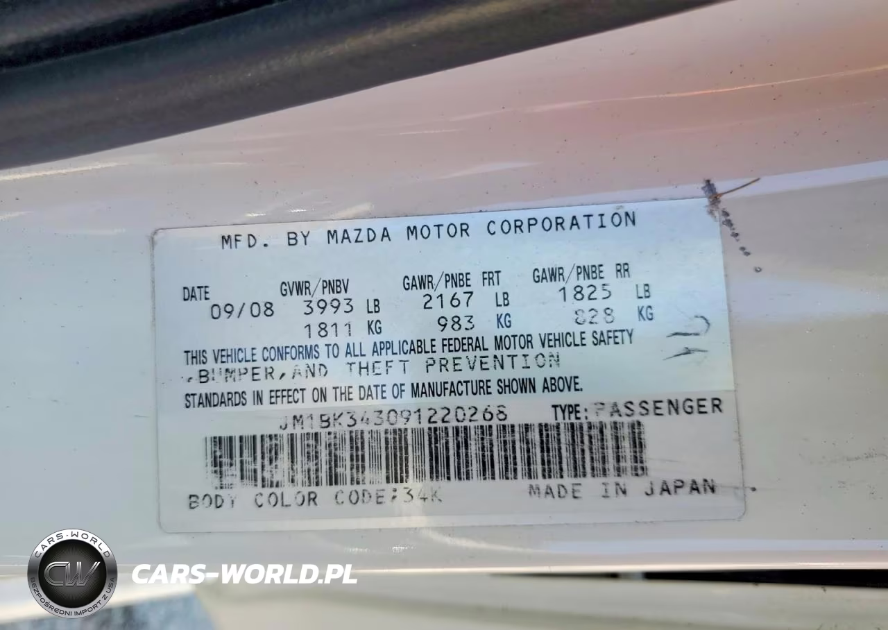 2009 Mazda 3 S VIN:JM1BK343091220268 - 14