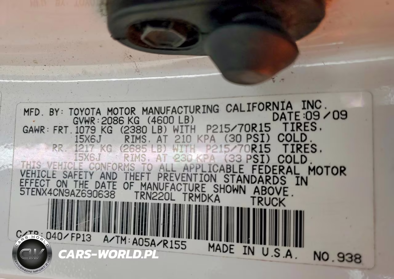 2010 Toyota Tacoma Base VIN:5TENX4CN9AZ690638 - 12