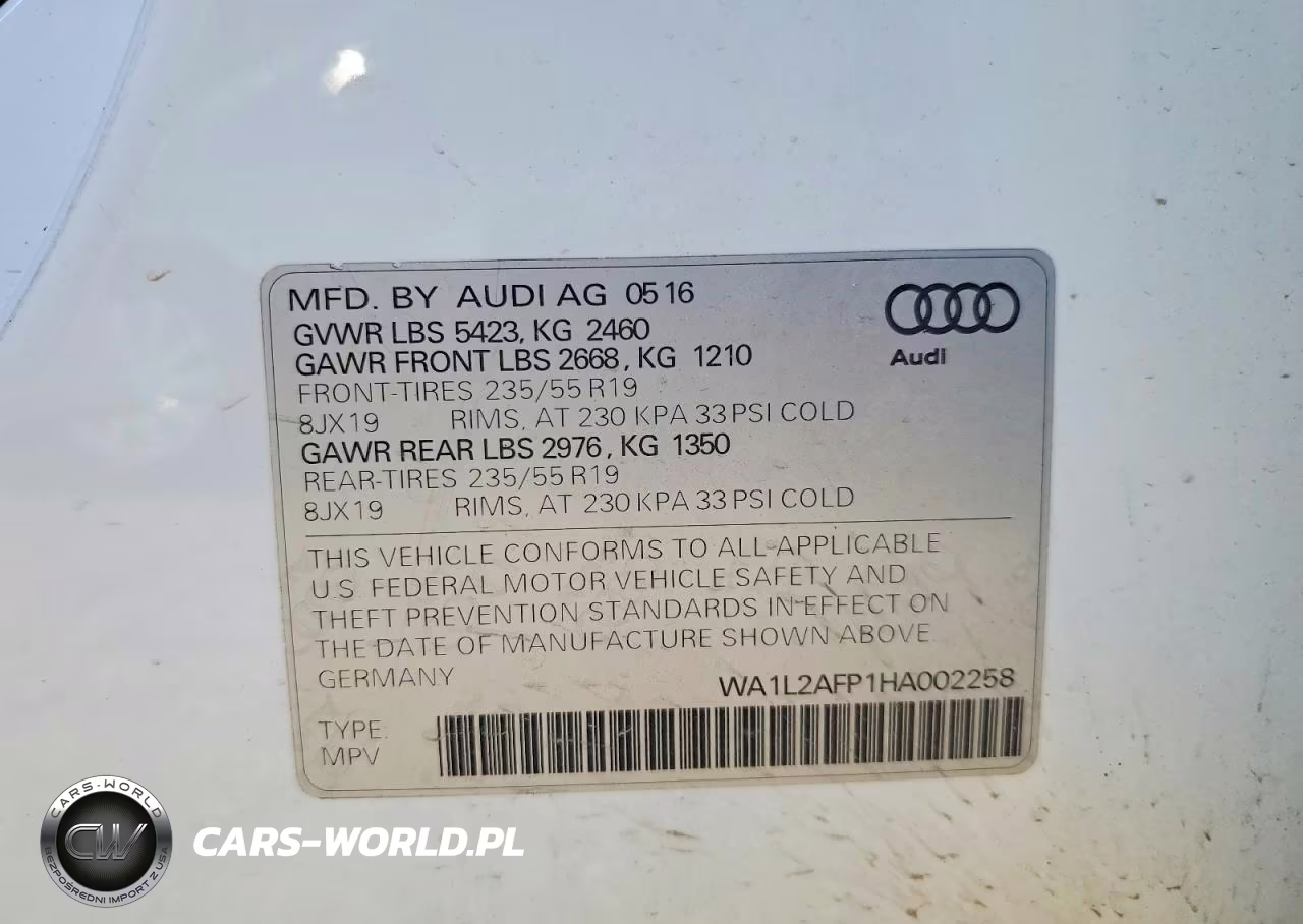 2017 Audi Q5 Premium Plus VIN:WA1L2AFP1HA002258 - 12