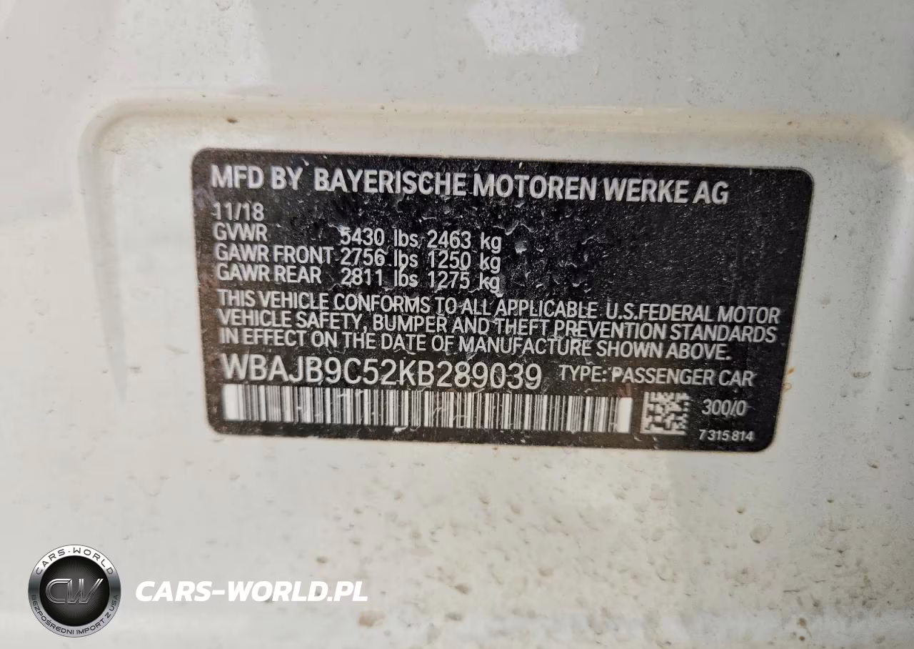 2019 BMW M550Xi VIN:WBAJB9C52KB289039 - 12