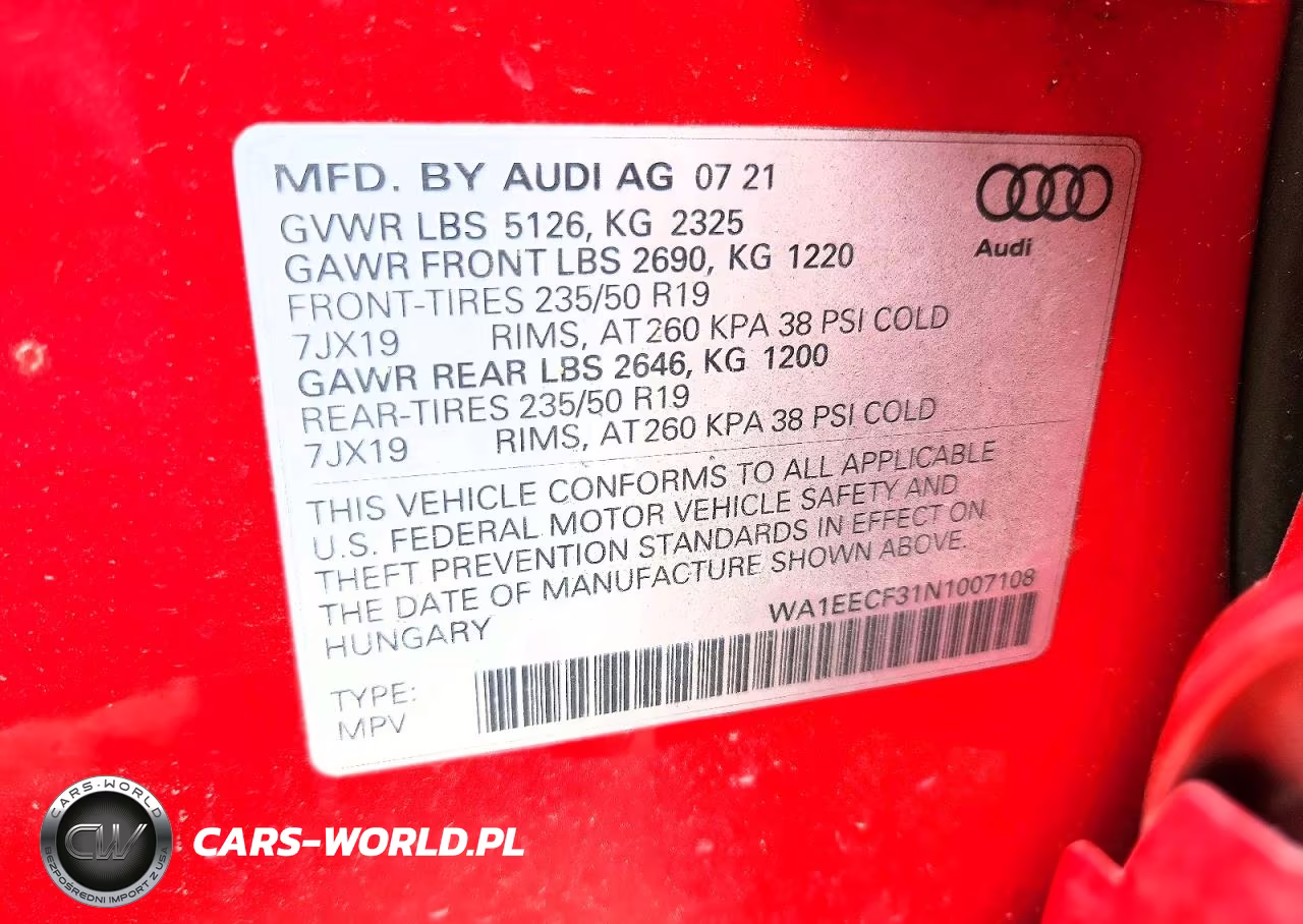 2022 Audi Q3 Premium Plus S Line 45 VIN:WA1EECF31N1007108 - 14
