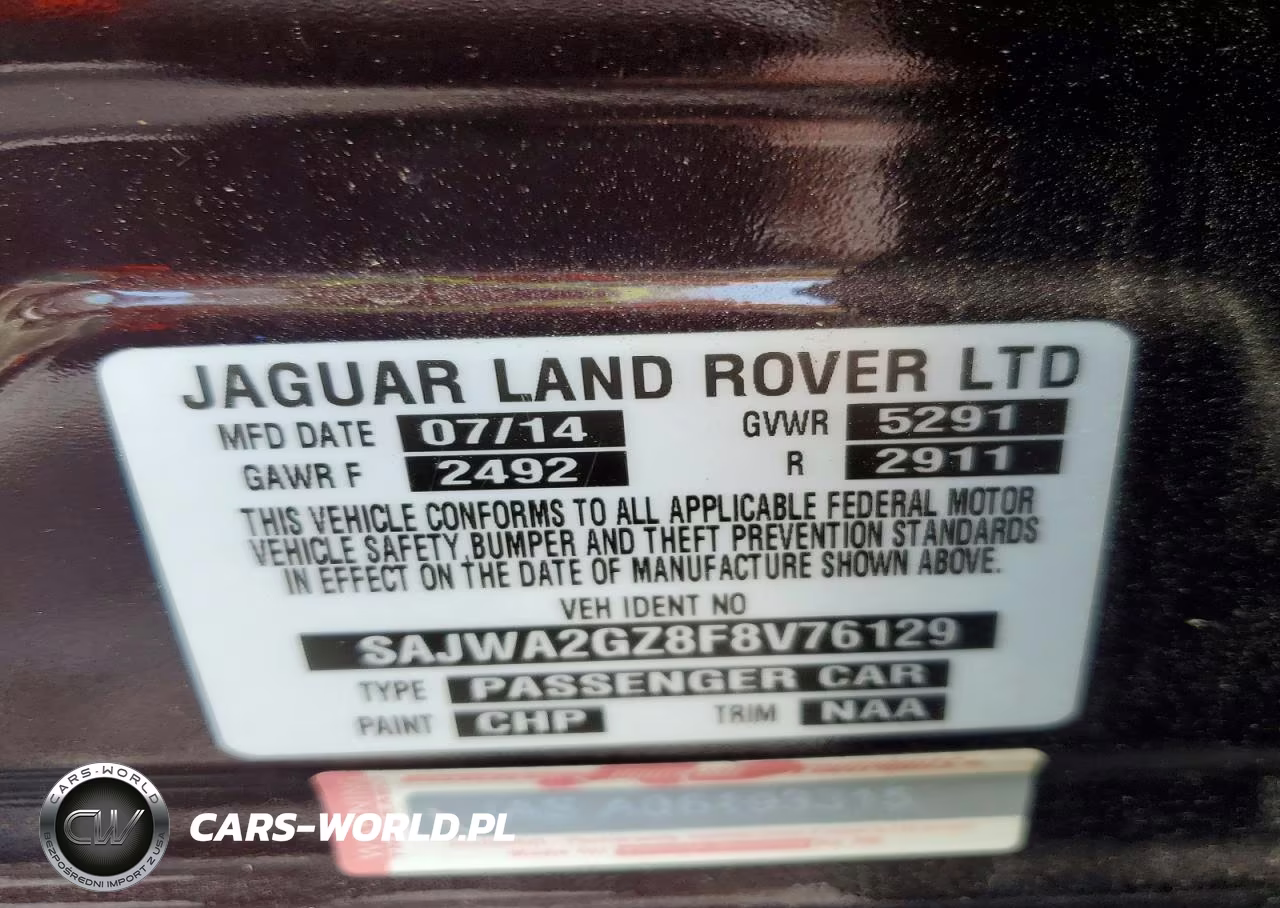 2015 Jaguar Xjl Portfolio VIN:SAJWA2GZ8F8V76129 - 12