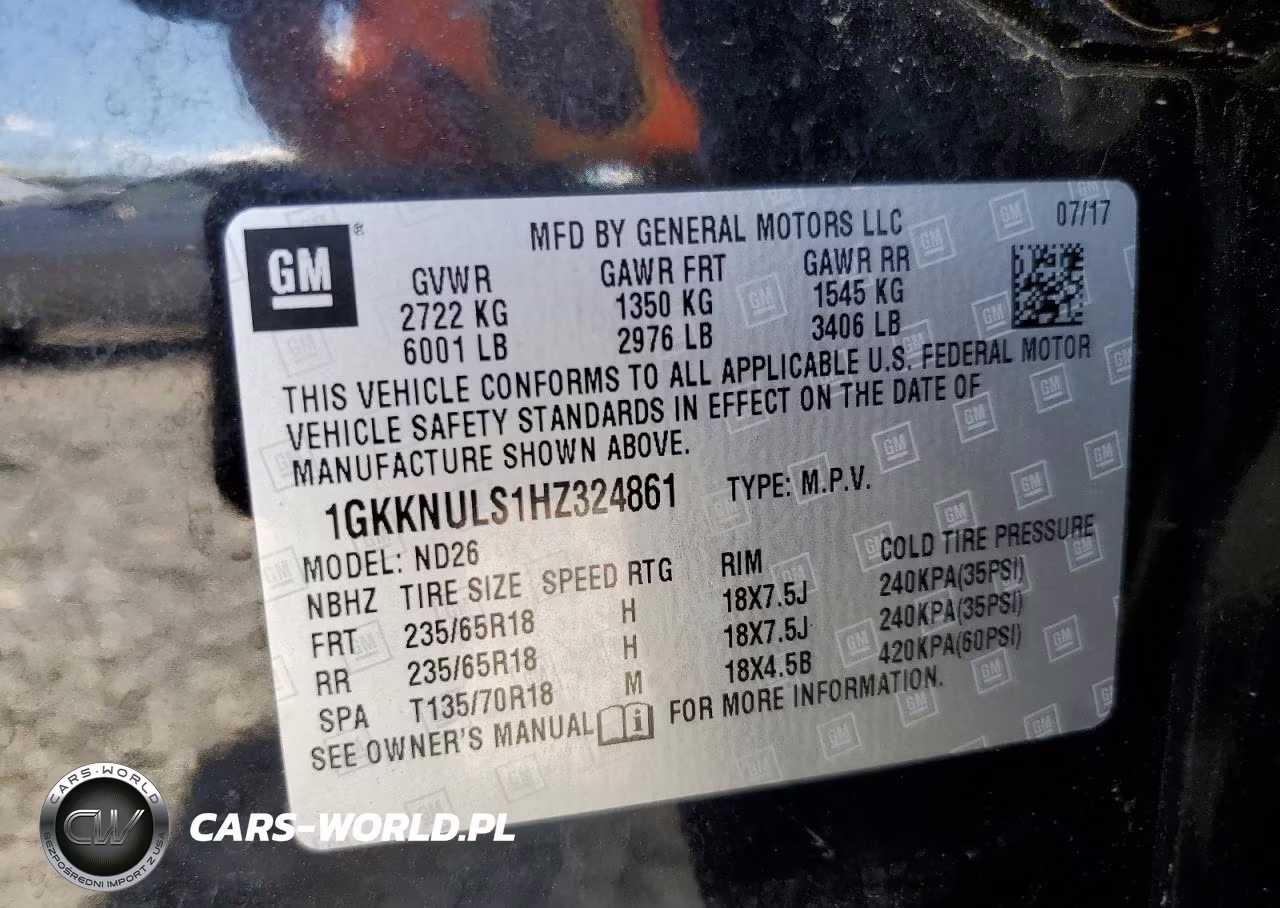 2017 GMC Acadia Slt-1 VIN:1GKKNULS1HZ324861 - 13