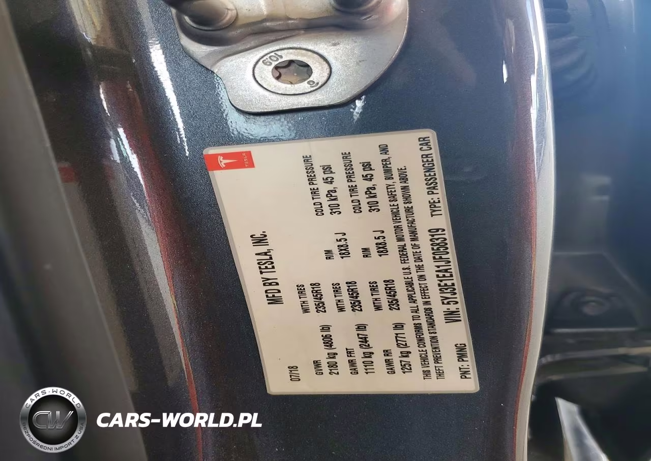 2018 Tesla Model 3 VIN:5YJ3E1EA1JF058319 - 12