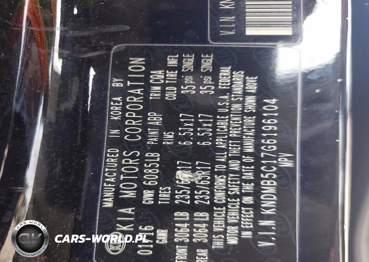 2016 Kia Sedona Lx VIN:KNDMB5C17G6196104 - 13