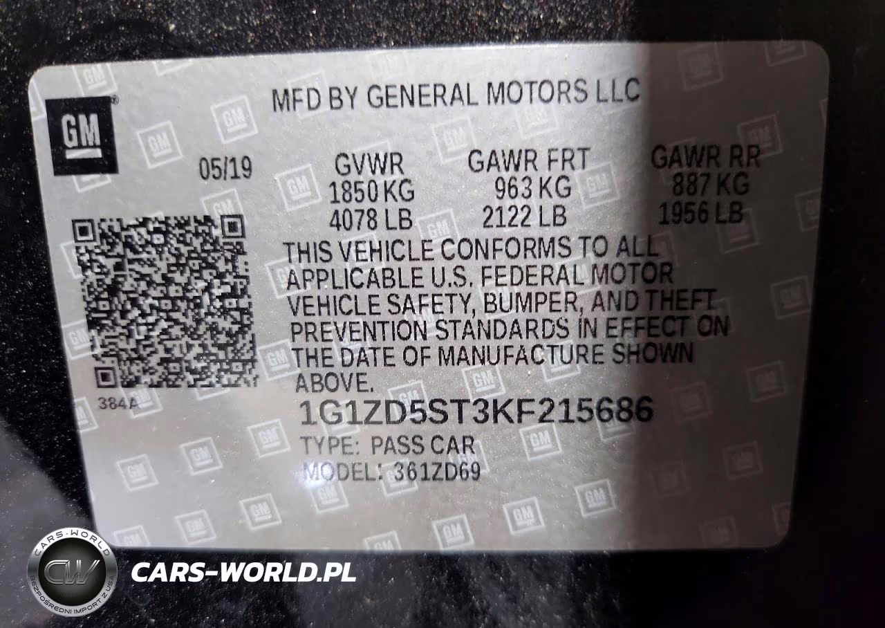 2019 Chevrolet Malibu Lt VIN:1G1ZD5ST3KF215686 - 12